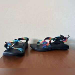Chaco Women's Z1 Classic Tie Dye Strappy Sandal Adjustable Size 5 Multicolor Run